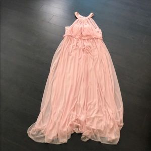Pink maternity dress